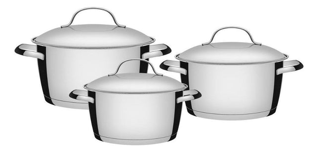 Jogo De Panelas Tramontina Inox Fundo Triplo Allegra 3 Pç
