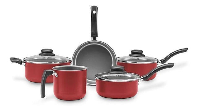 Jogo De Panelas 5 Peças Ruby - Brinox Cor Vermelho