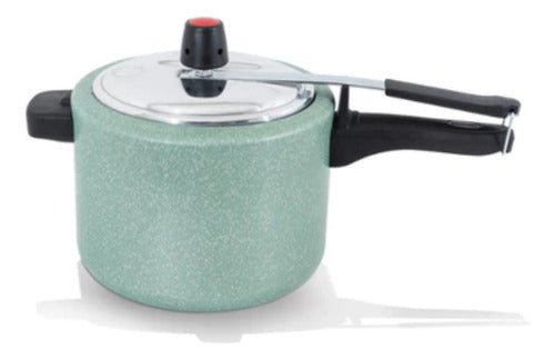 Panela De Pressão Ceramic Life Vapt 4,5l Verde Brinox